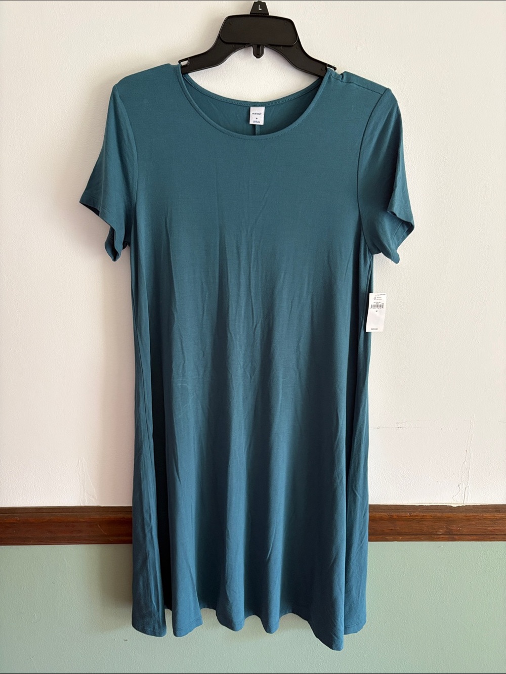 Old Navy Classic Teal Short-Sleeve Womens Swing Dress  Size Medium